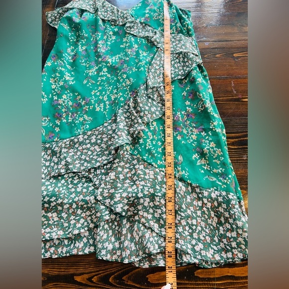 ASTR The Label Green Floral Mini Dress With Asymmetric Hem - Size XL - Picture 5 of 6